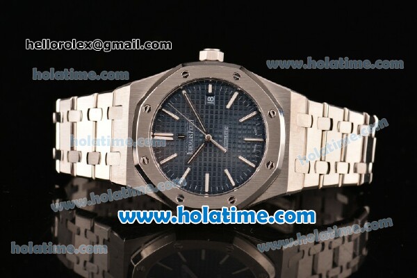 Audemars Piguet Royal Oak Miyota 9015 Automatic Full Steel with Sitck Markers and Blue Dial - 1:1 Original Best Version - Click Image to Close